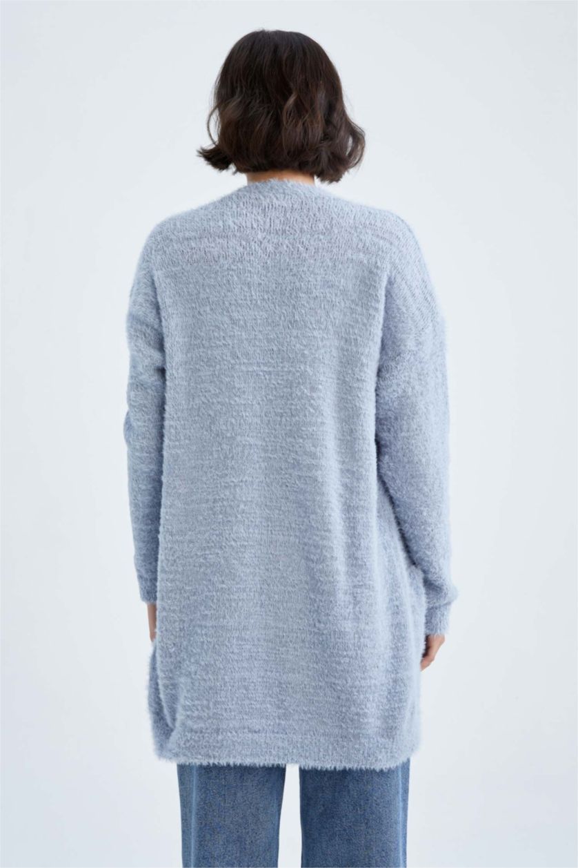 WOMAN Blue Regular Fit Cardigan