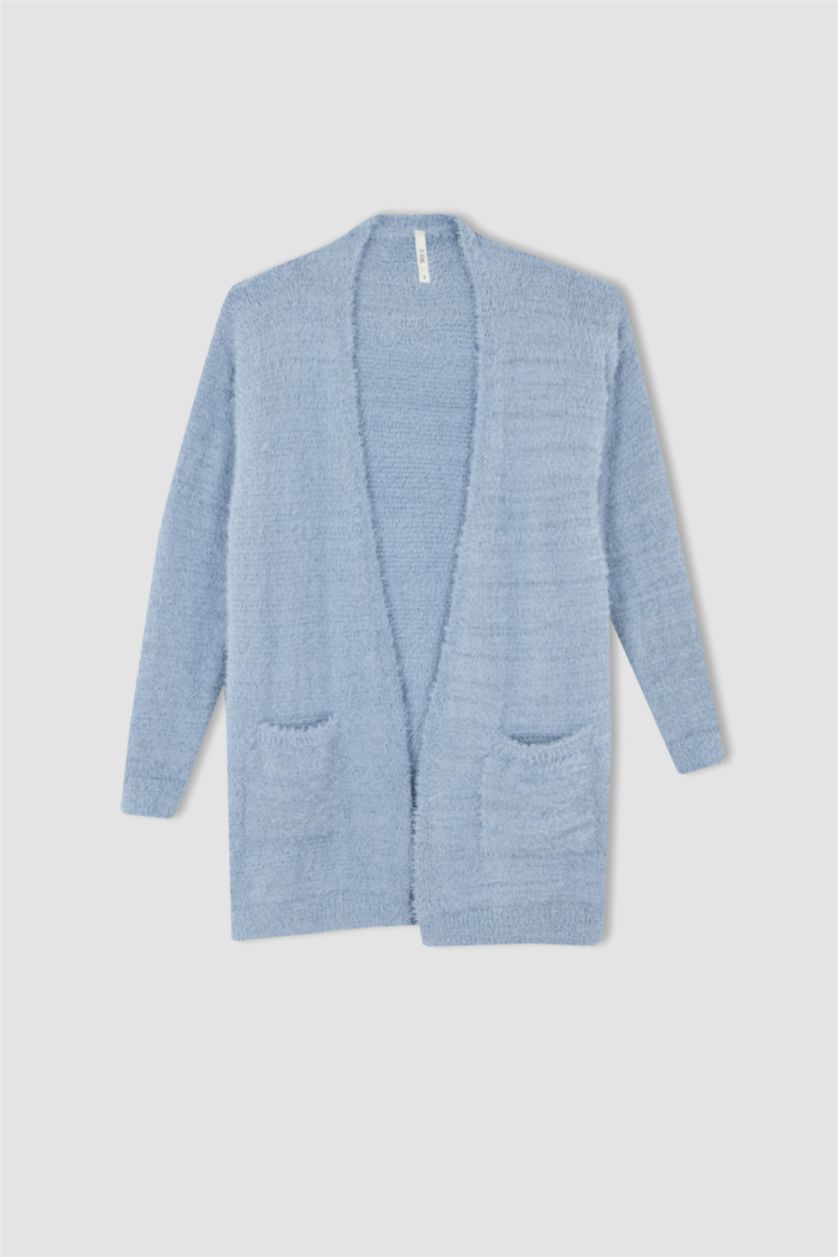 WOMAN Blue Regular Fit Cardigan