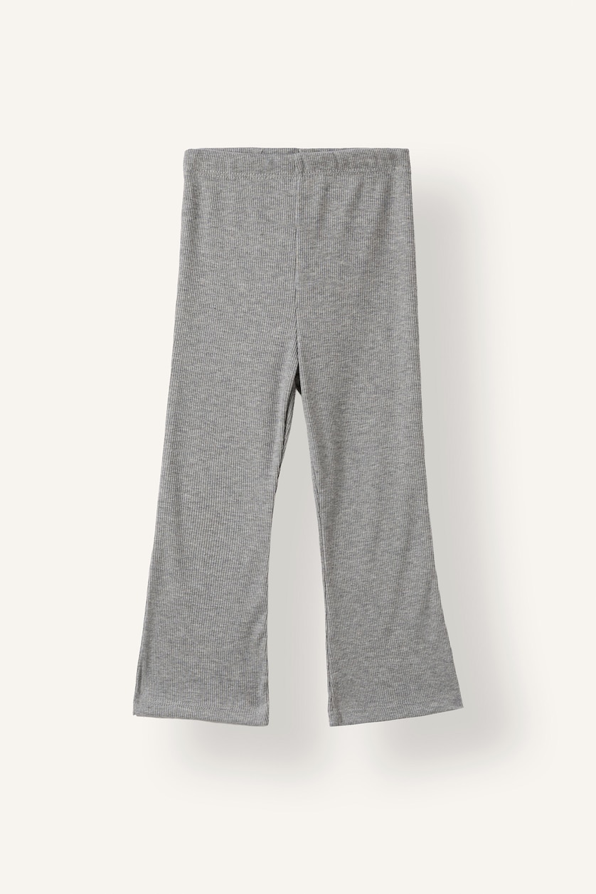 Baby Girls Light Grey Melange Baby Girl Flare Leggings