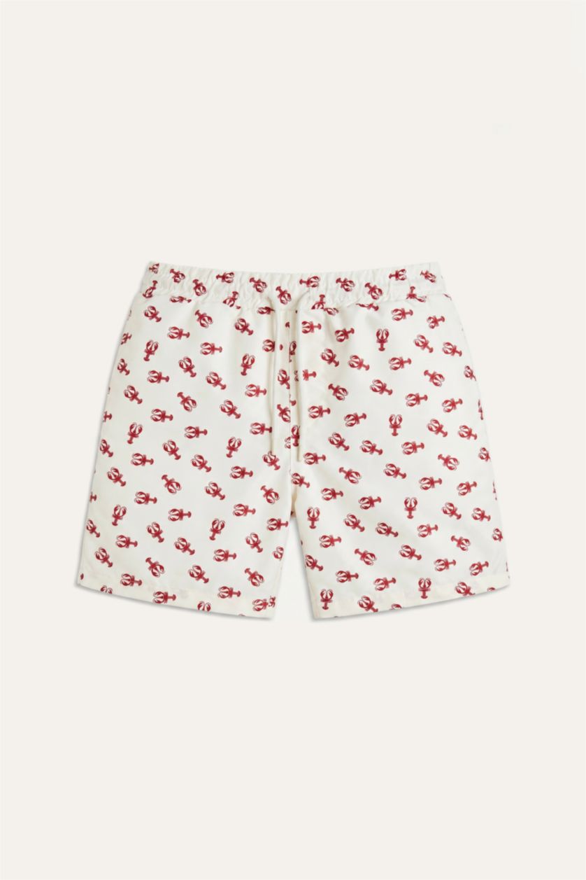 Men Ecru Swim Shorts