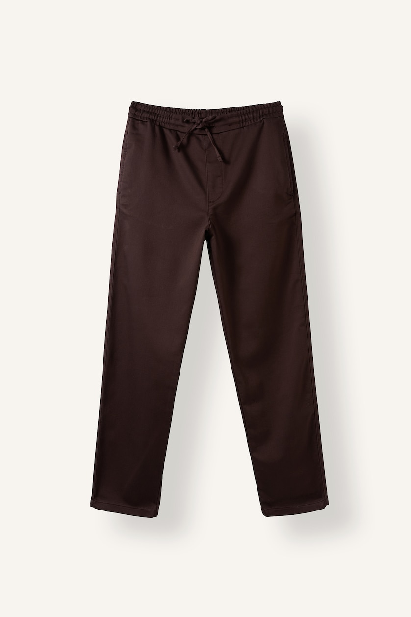 Erkek Kahve Relax Fit Bağcıklı Pantolon