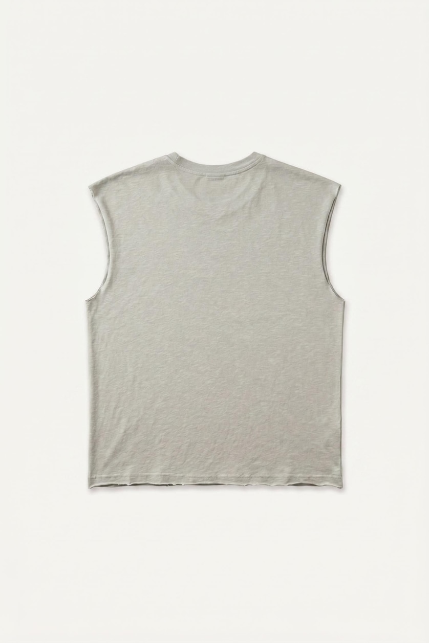 Erkek Taş %100 Pamuk Oversize Bisiklet Yaka Atlet