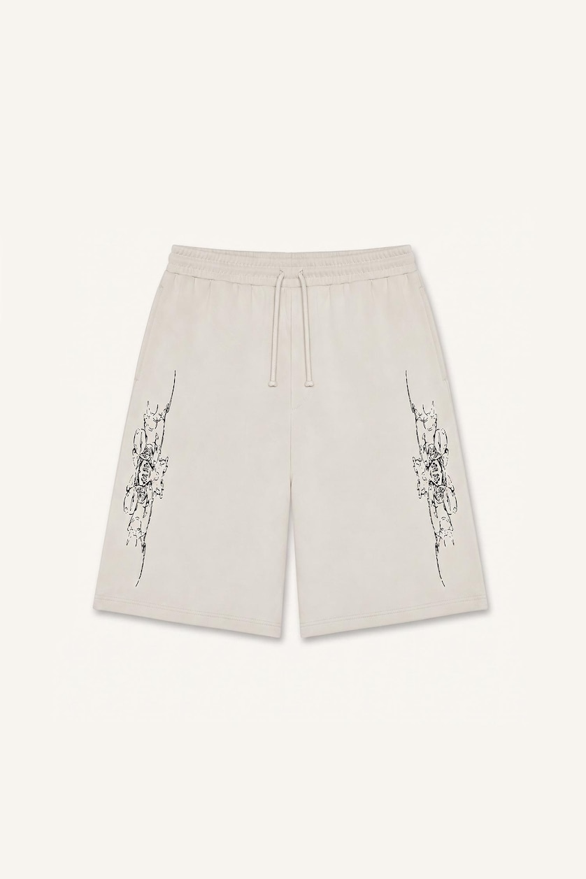Man Stone 100% Cotton Baggy Fit Patterned Shorts