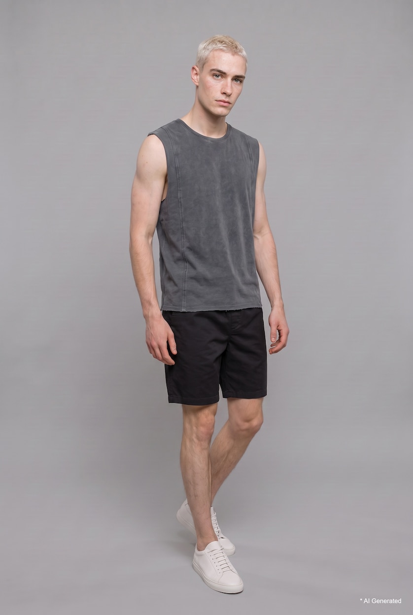 Men Anthracite Oversize Top