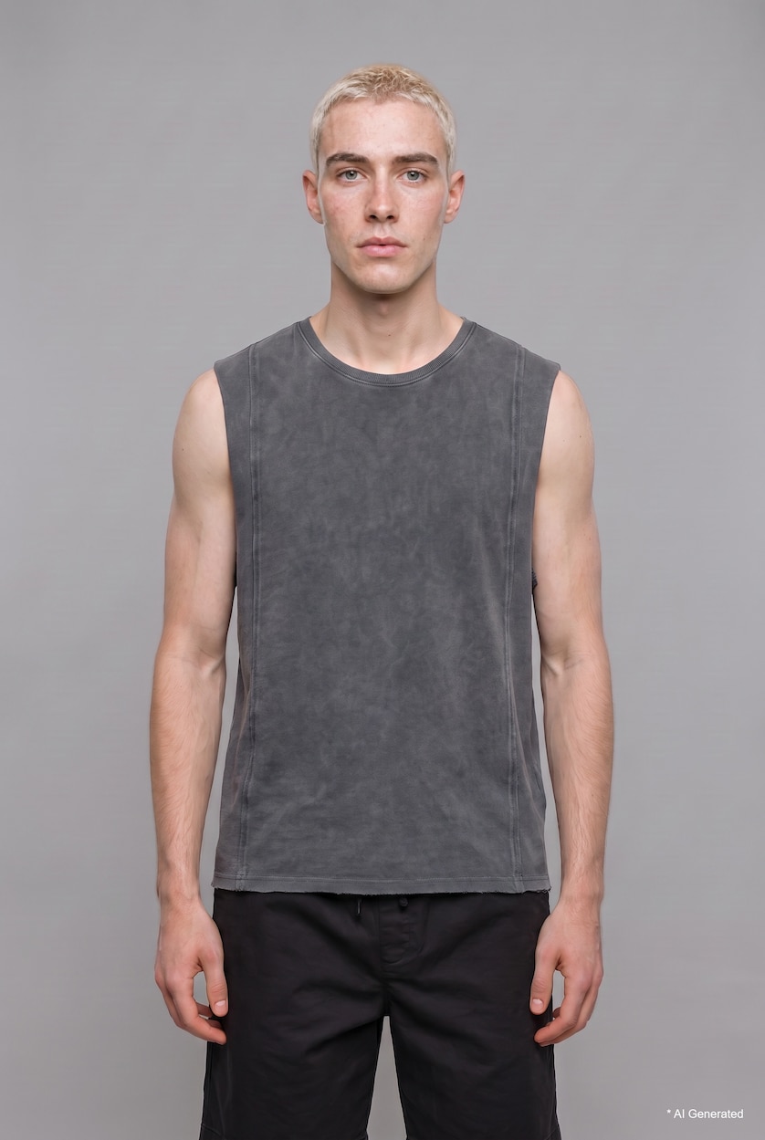 Men Anthracite Oversize Top