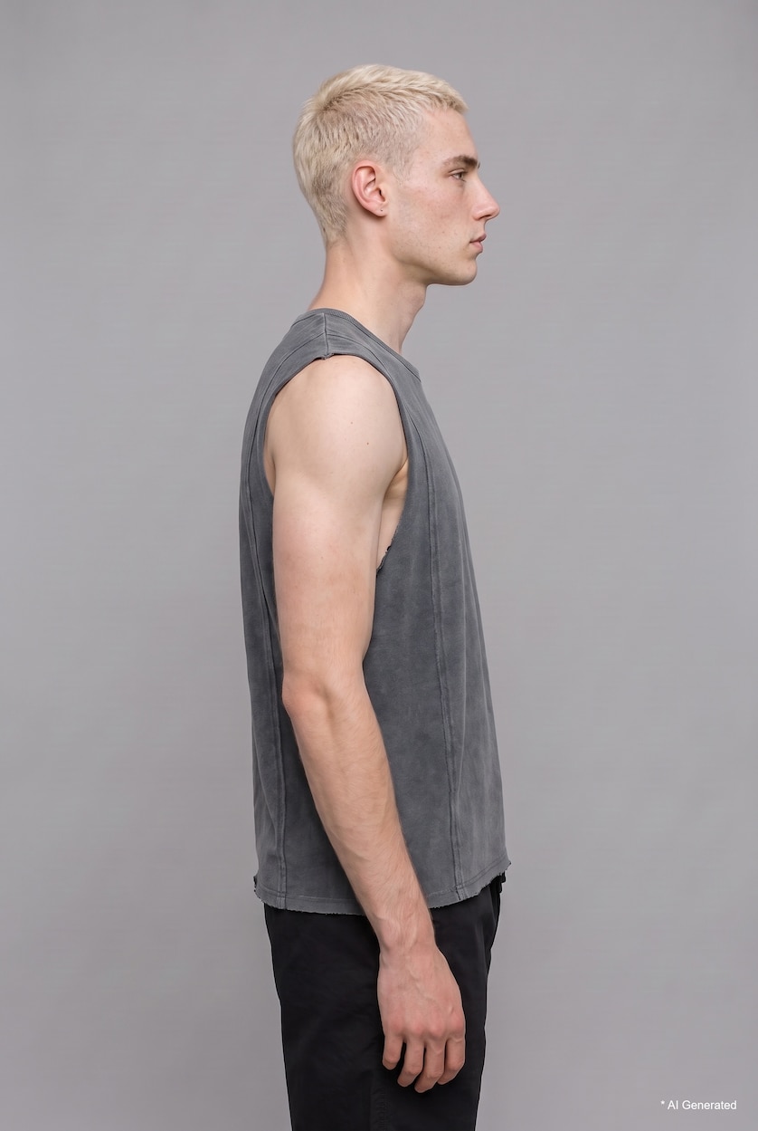 Men Anthracite Oversize Top