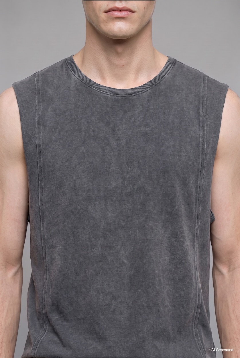 Men Anthracite Oversize Top