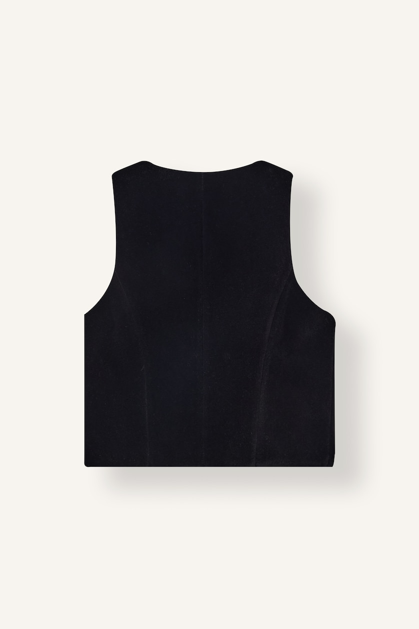 Women Black U Collar