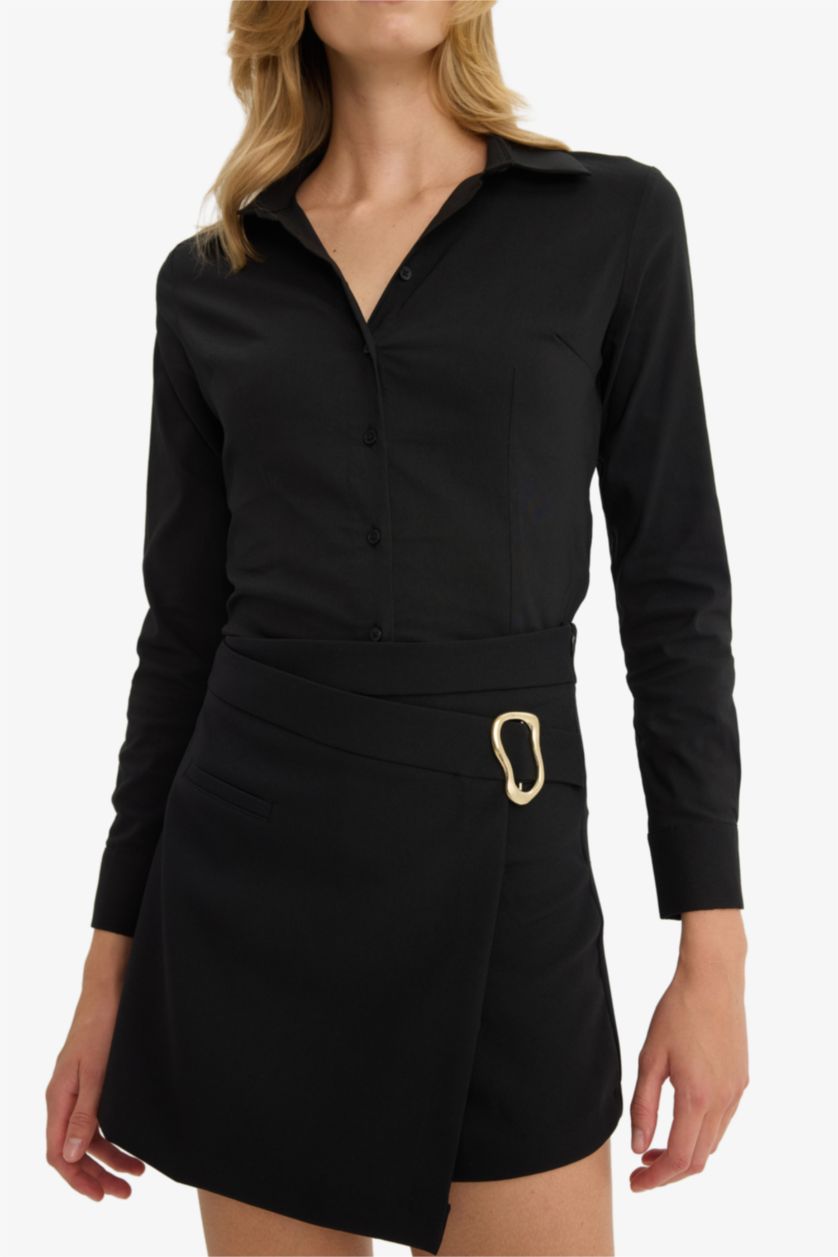 FEMME Noir Regular Fit Long Sleeve Shirt