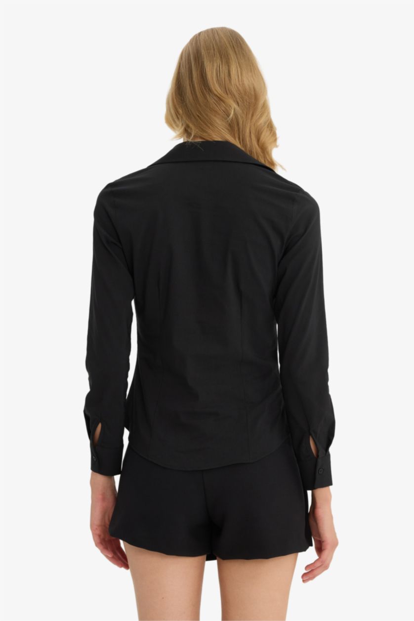 FEMME Noir Regular Fit Long Sleeve Shirt