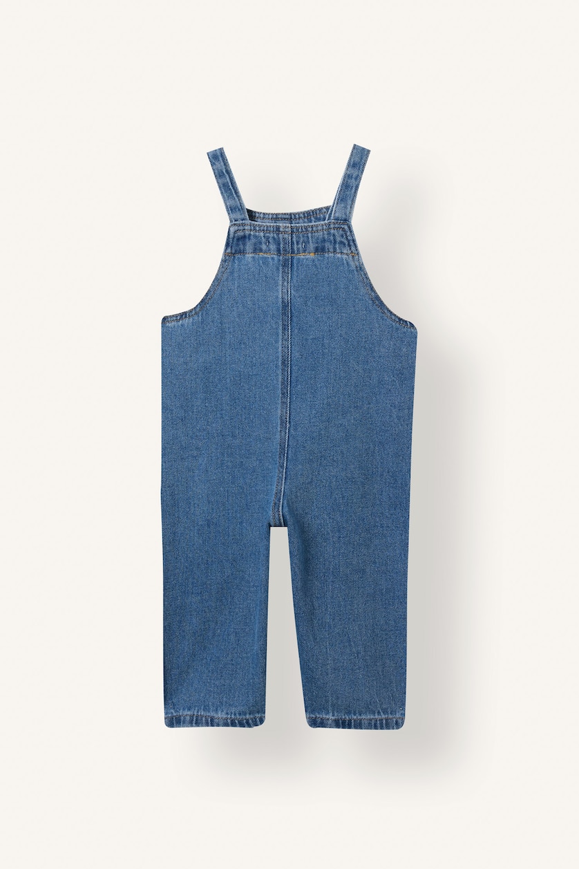Kız Bebek Mavi Askılı Jean Tulum Kız Bebek
