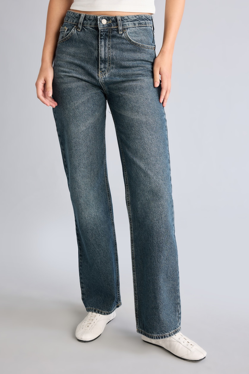 Women Blue High Waist Trousers