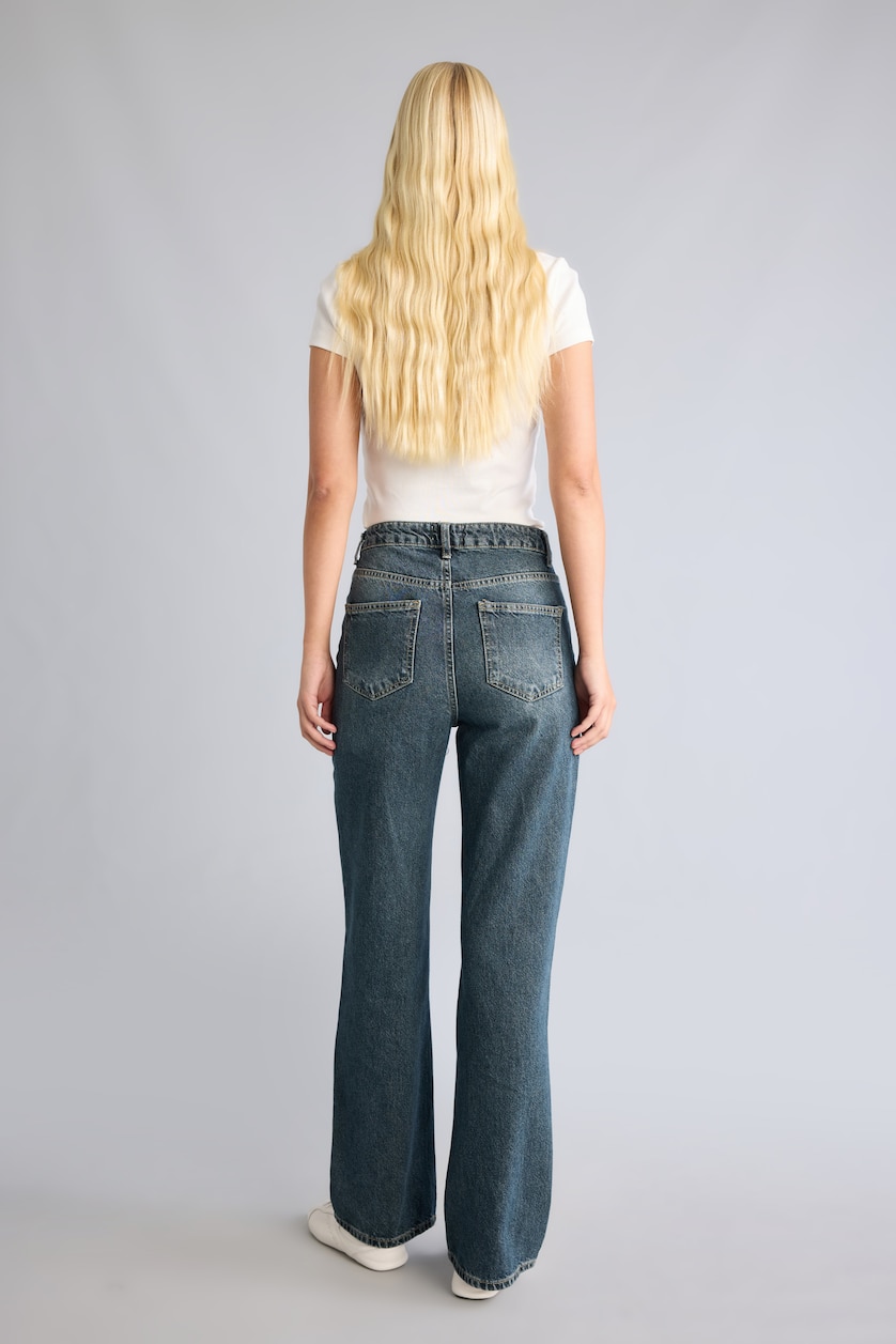 Women Blue High Waist Trousers