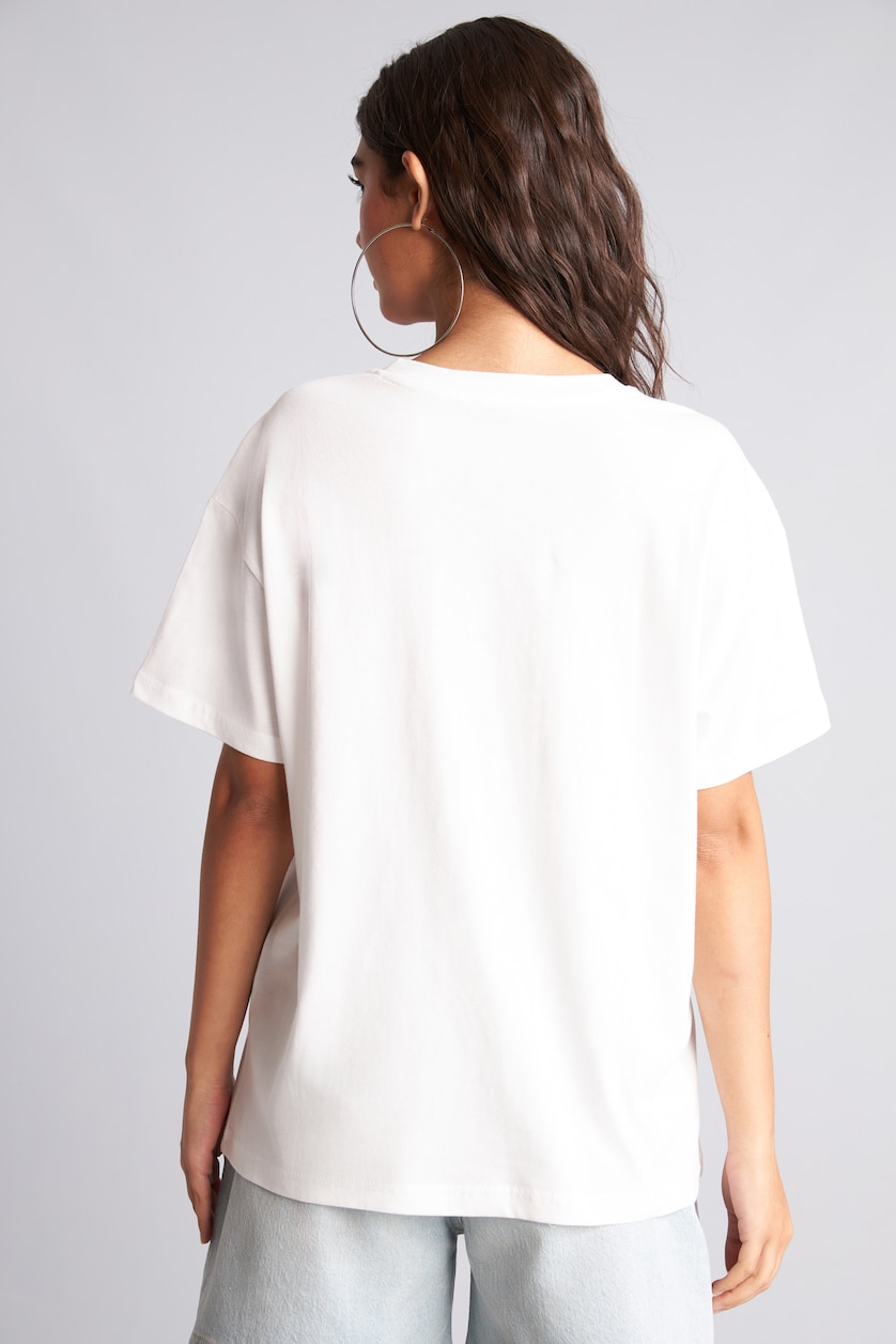 WOMAN White Oversize Fit Short Sleeve T-Shirt