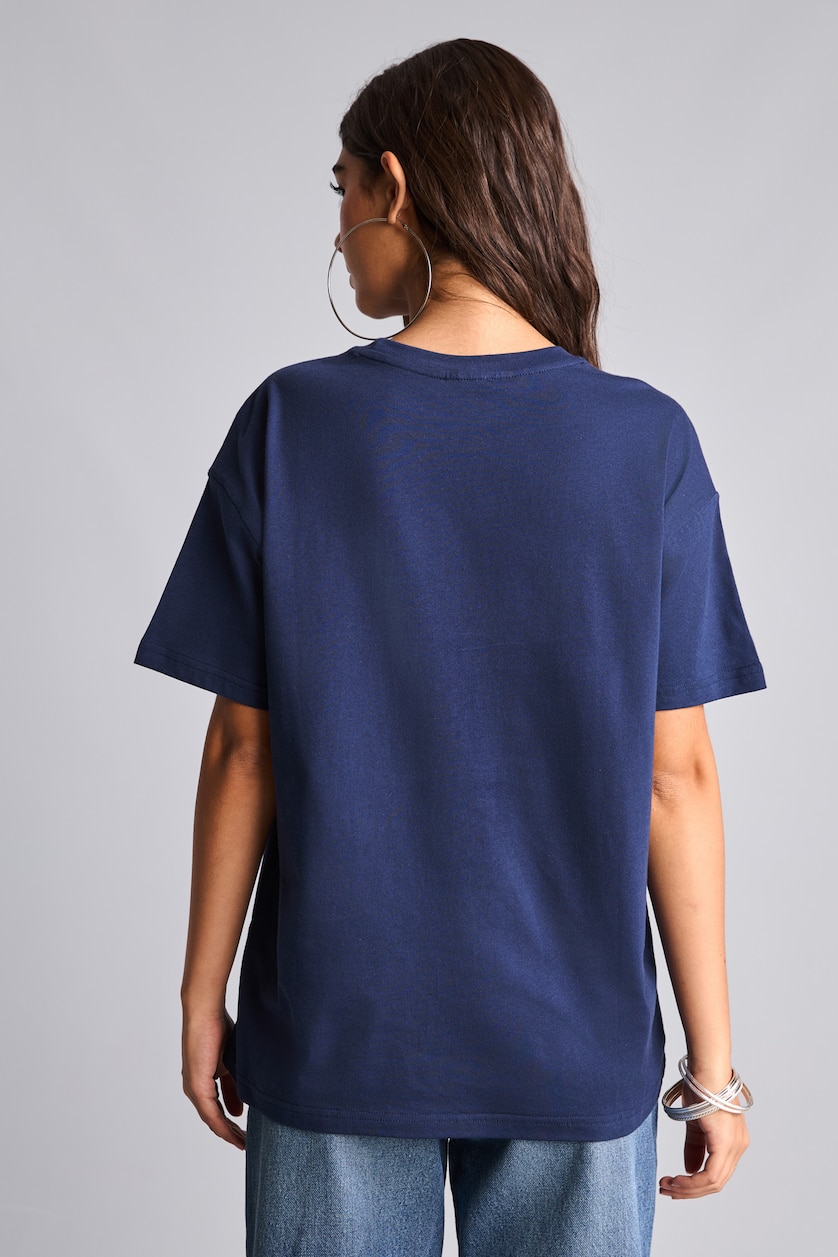 Woman NAVY Oversize Fit Short Sleeve T-Shirt