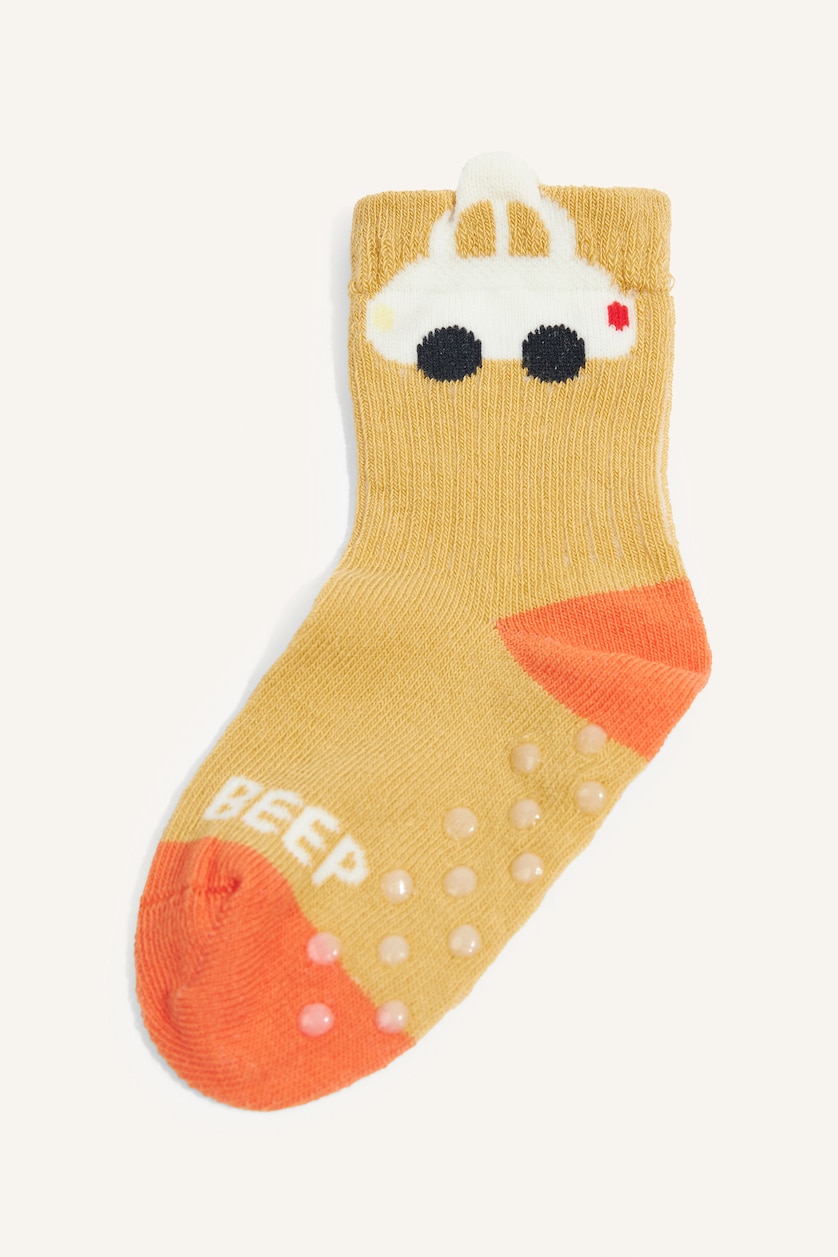 Erkek Bebek Karma Araba Desenli 5'li Çorap Erkek Bebek