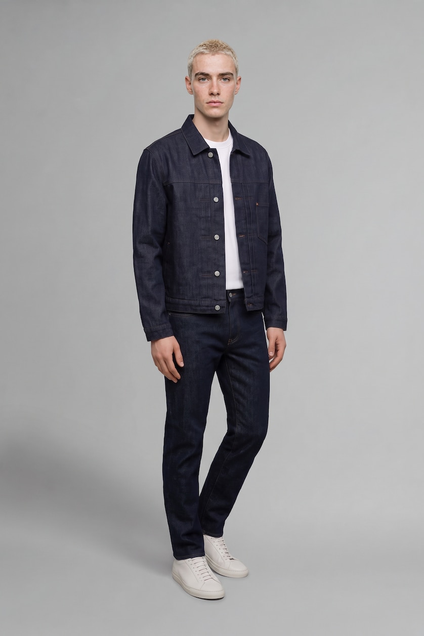 Men Dark Blue Jacket