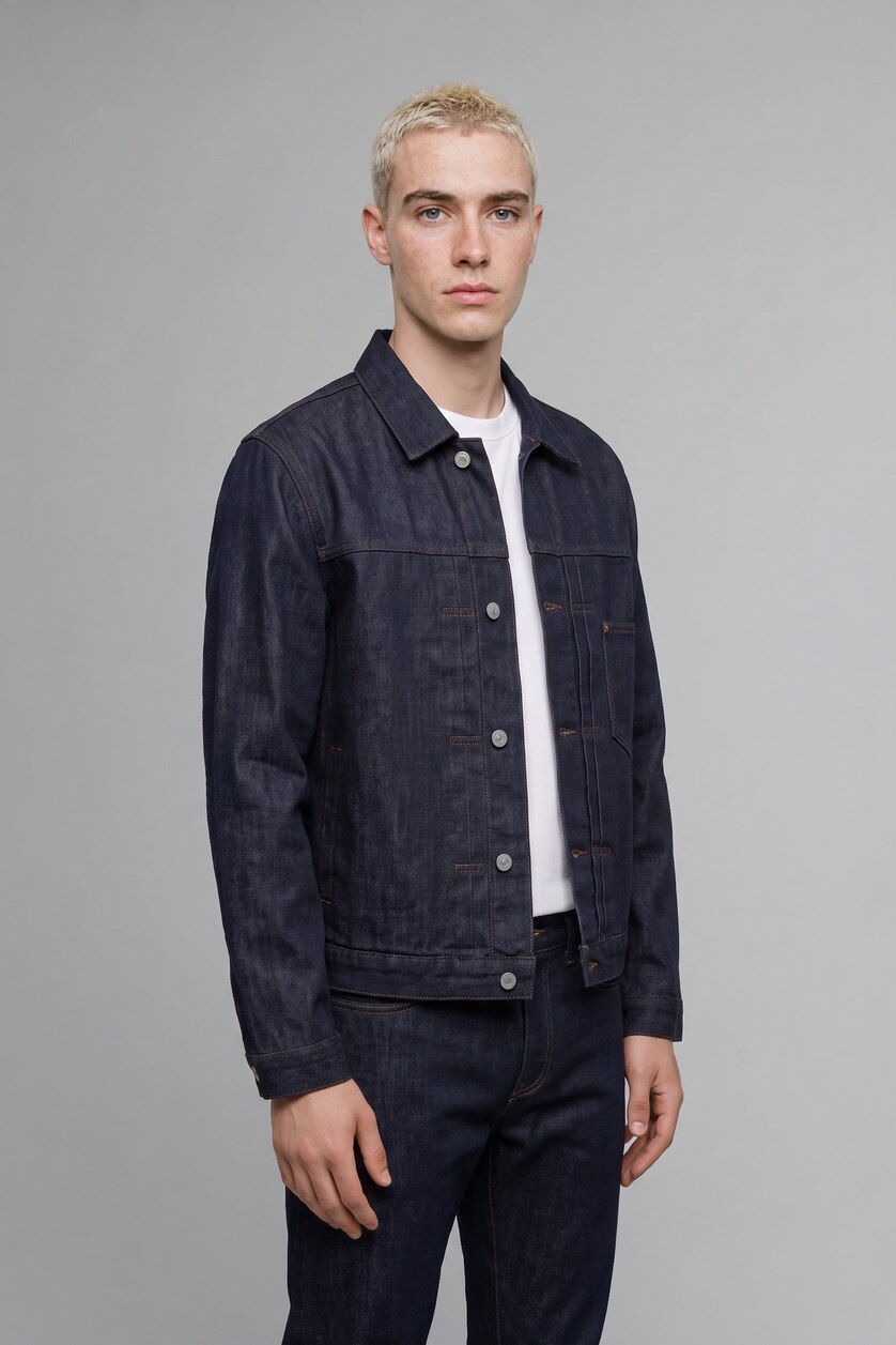 Men Dark Blue Jacket