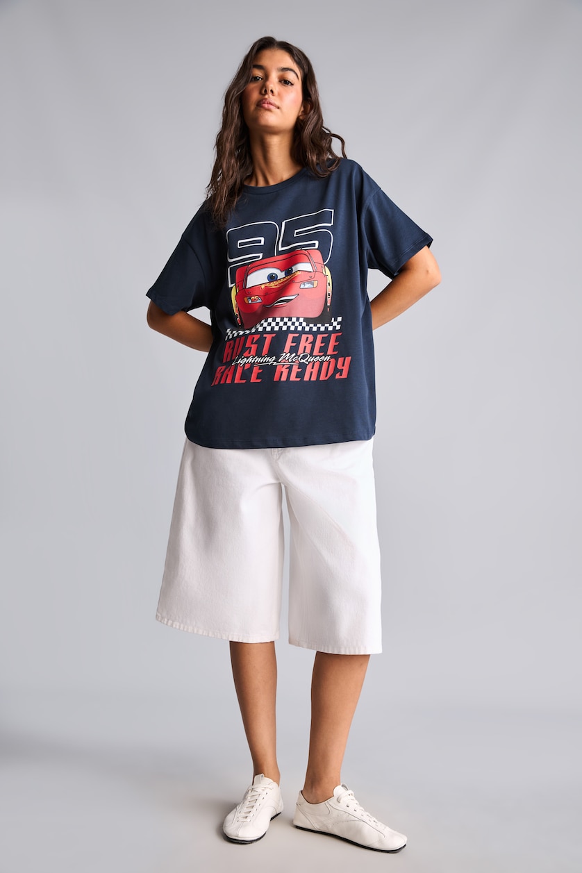 Women NAVY Oversize Fit Short Sleeve T-Shirt
