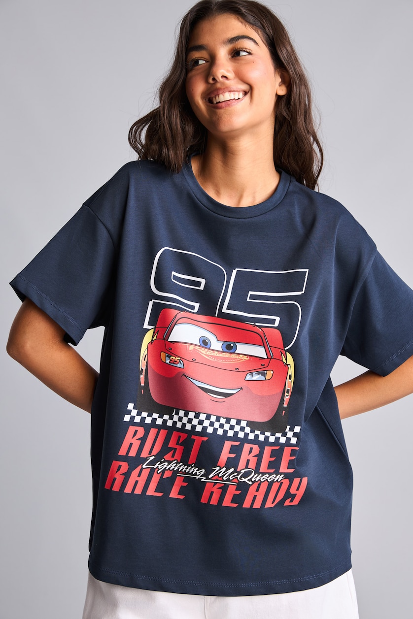 Women NAVY Oversize Fit Short Sleeve T-Shirt