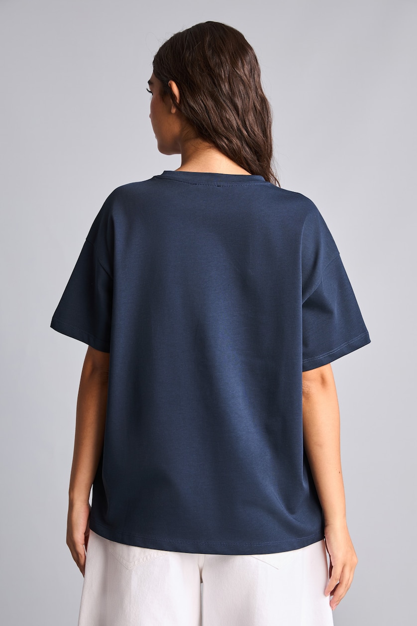Women NAVY Oversize Fit Short Sleeve T-Shirt