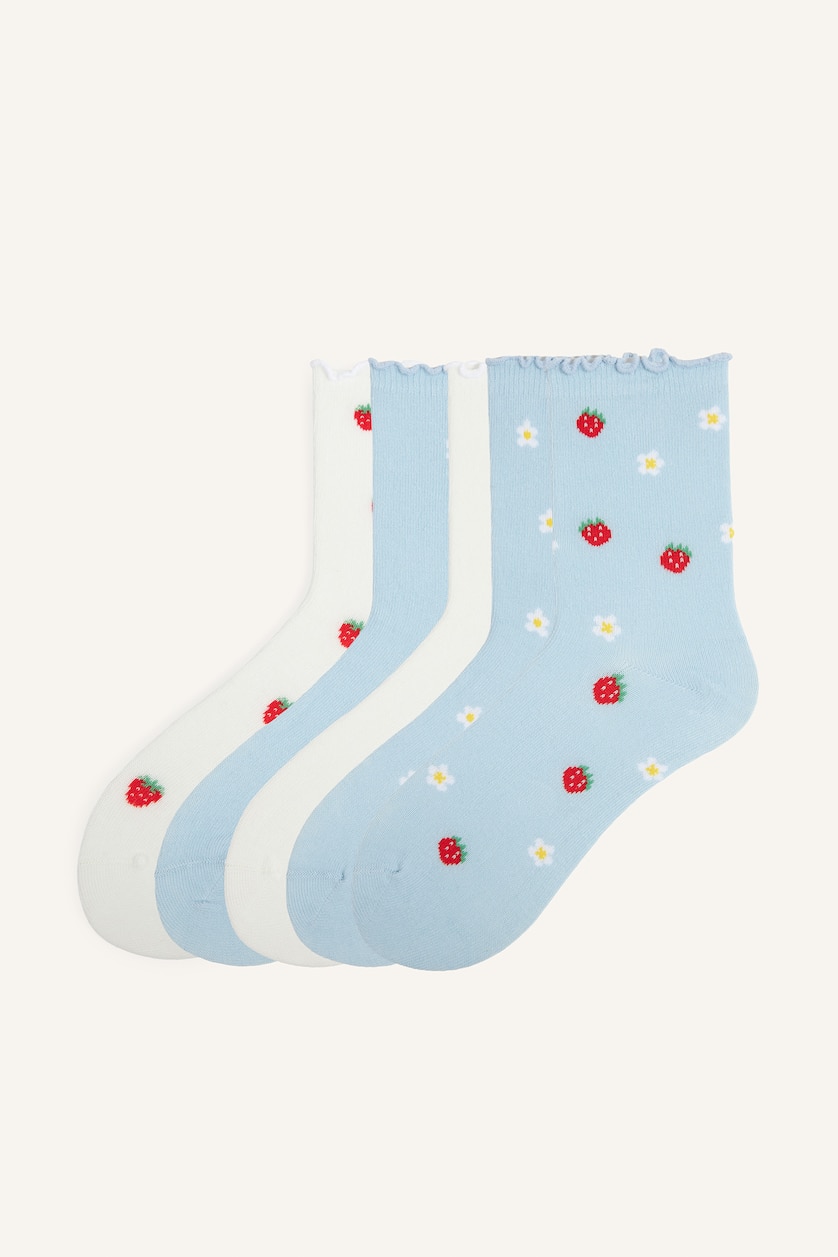 Young Girls - Teen Girls Blue Girl Low Cut Socks