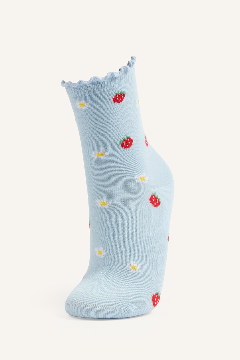 Young Girls - Teen Girls Blue Girl Low Cut Socks