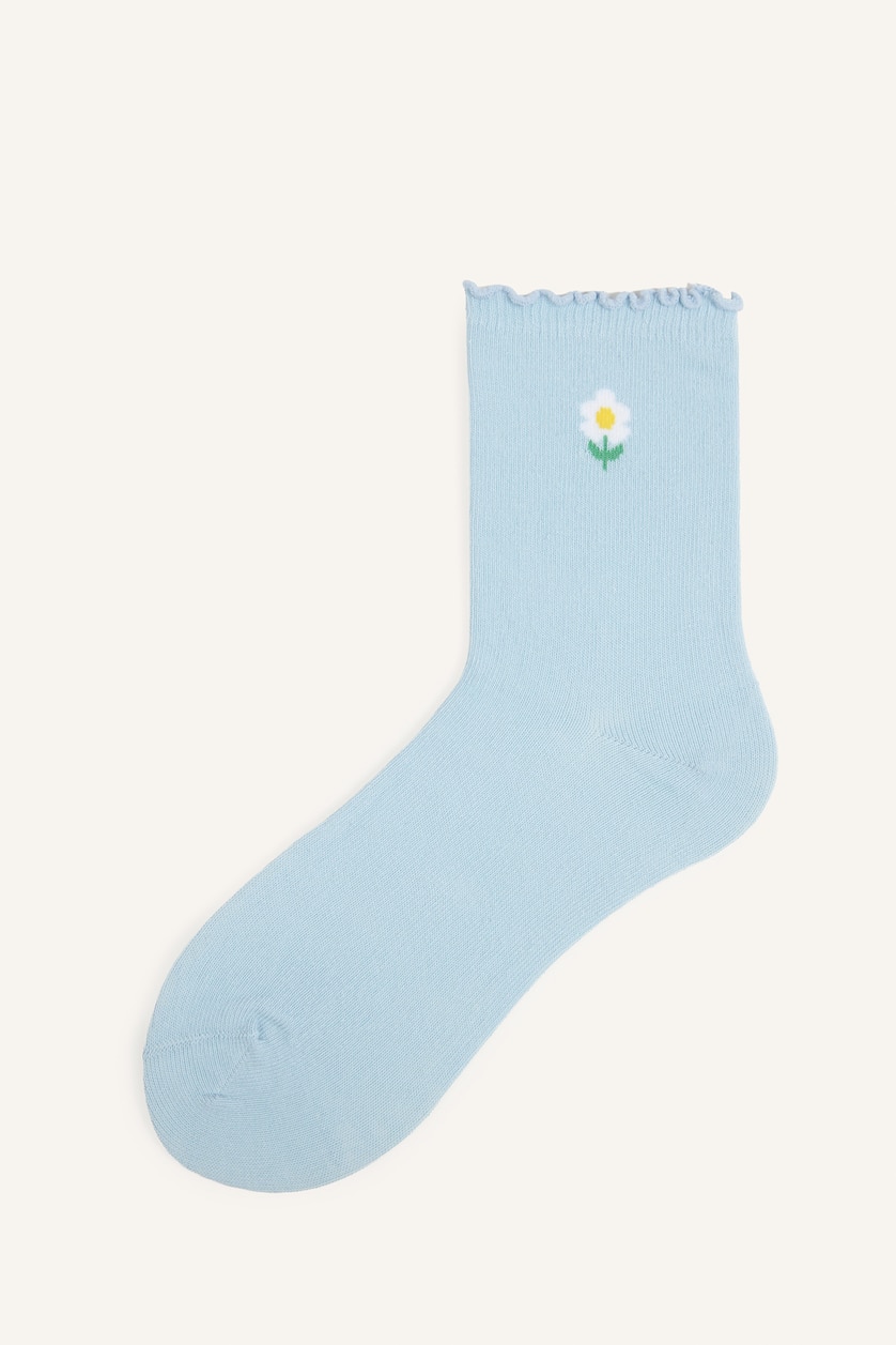 Young Girls - Teen Girls Blue Girl Low Cut Socks