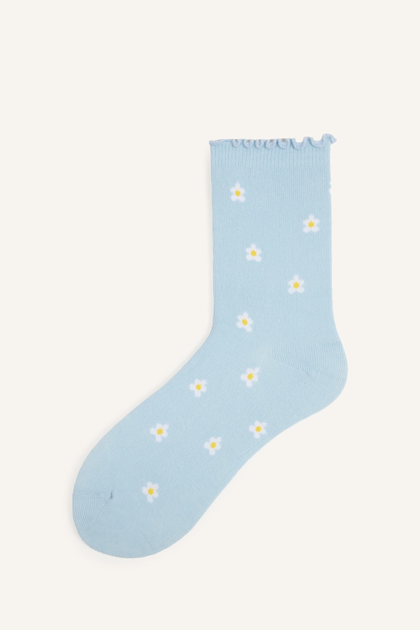 Young Girls - Teen Girls Blue Girl Low Cut Socks