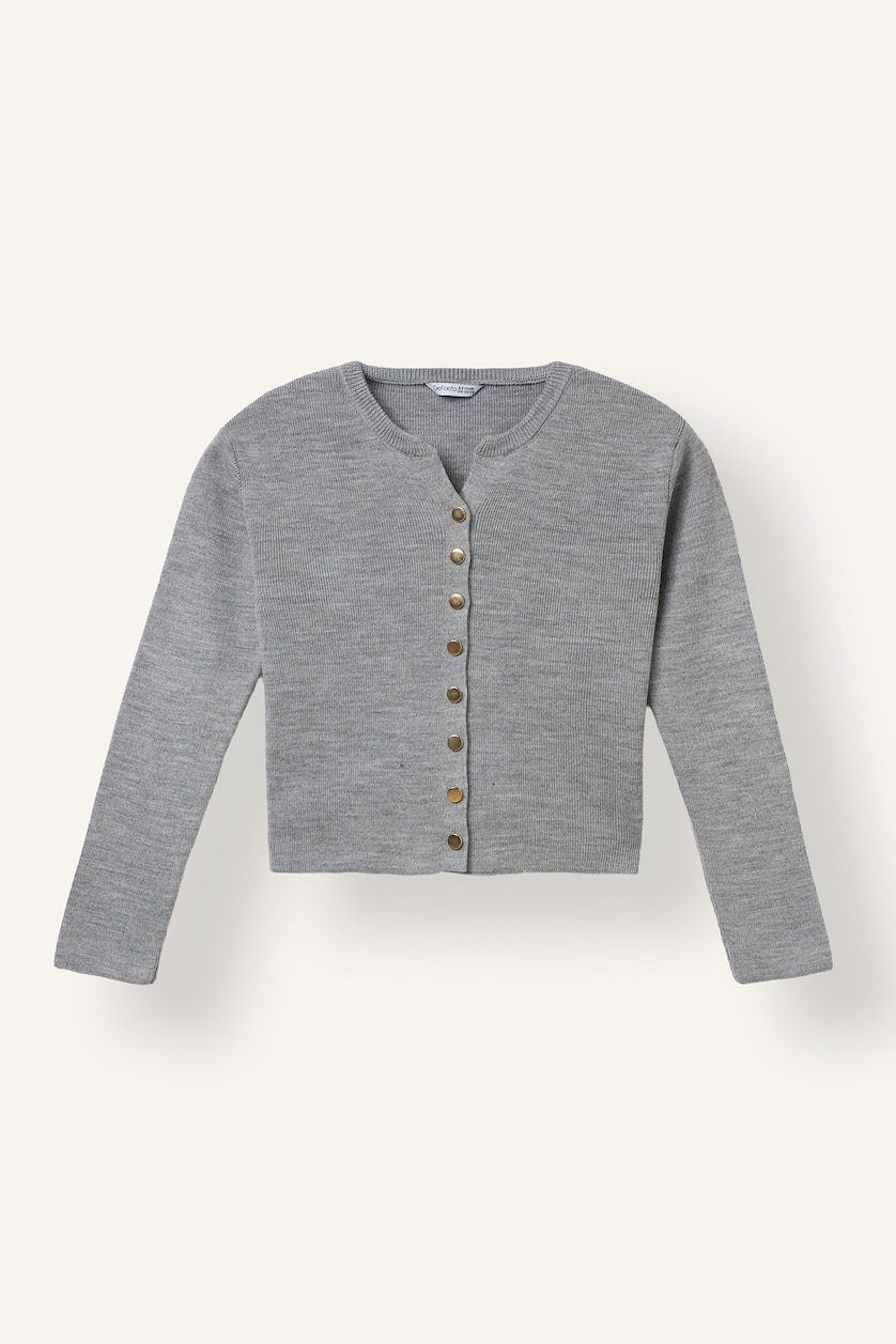 Young Girls - Teen Girls Light Grey Regular Fit Cardigan