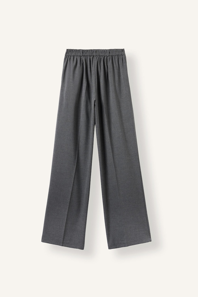 WOMAN Anthracite Straight Fit Pleated Trousers