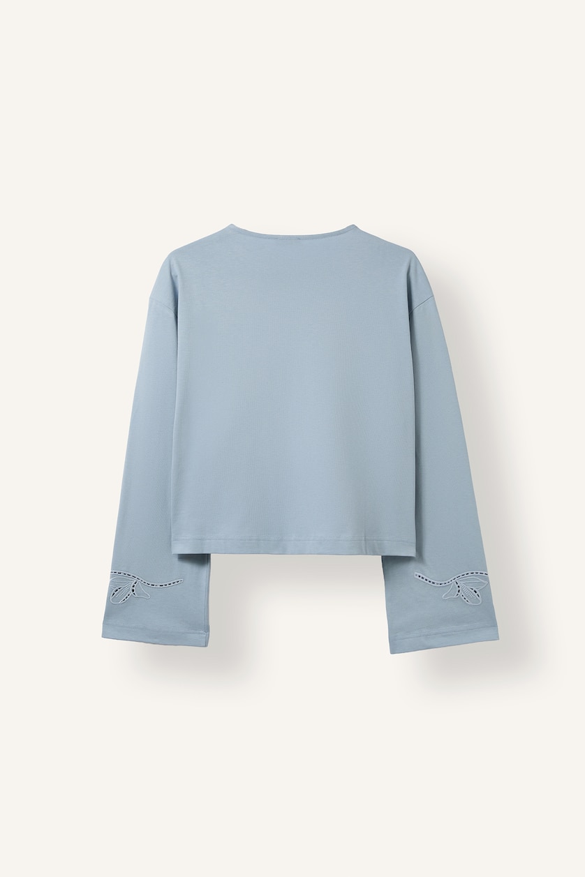 WOMAN Light Blue Long Sleeve T-Shirt