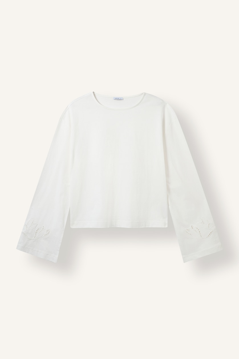 Women Ecru Long Sleeve T-Shirt