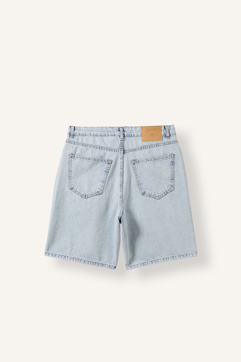 Erkek Açık Mavi Straıght Fit Jean Şort