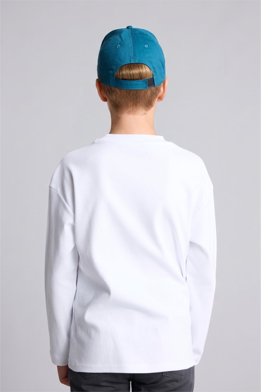 Young Boys - Teen Boys White Oversize Fit Long Sleeve T-Shirt