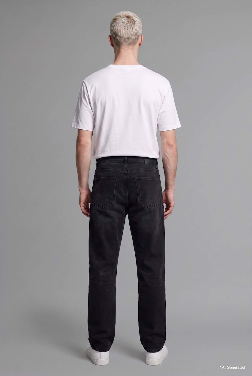 MAN Anthracite 100% Cotton Baggy Fit Jeans