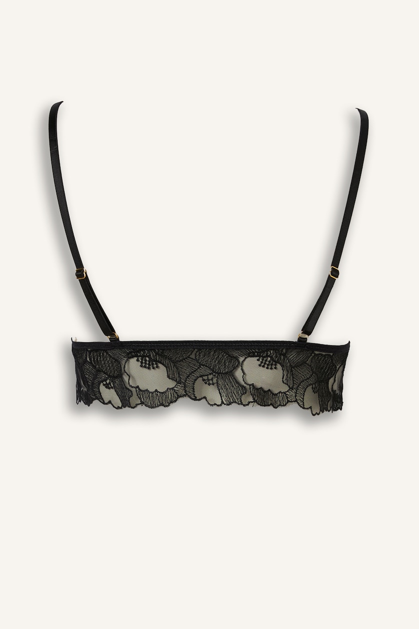 Women Black Fall in Love Bra