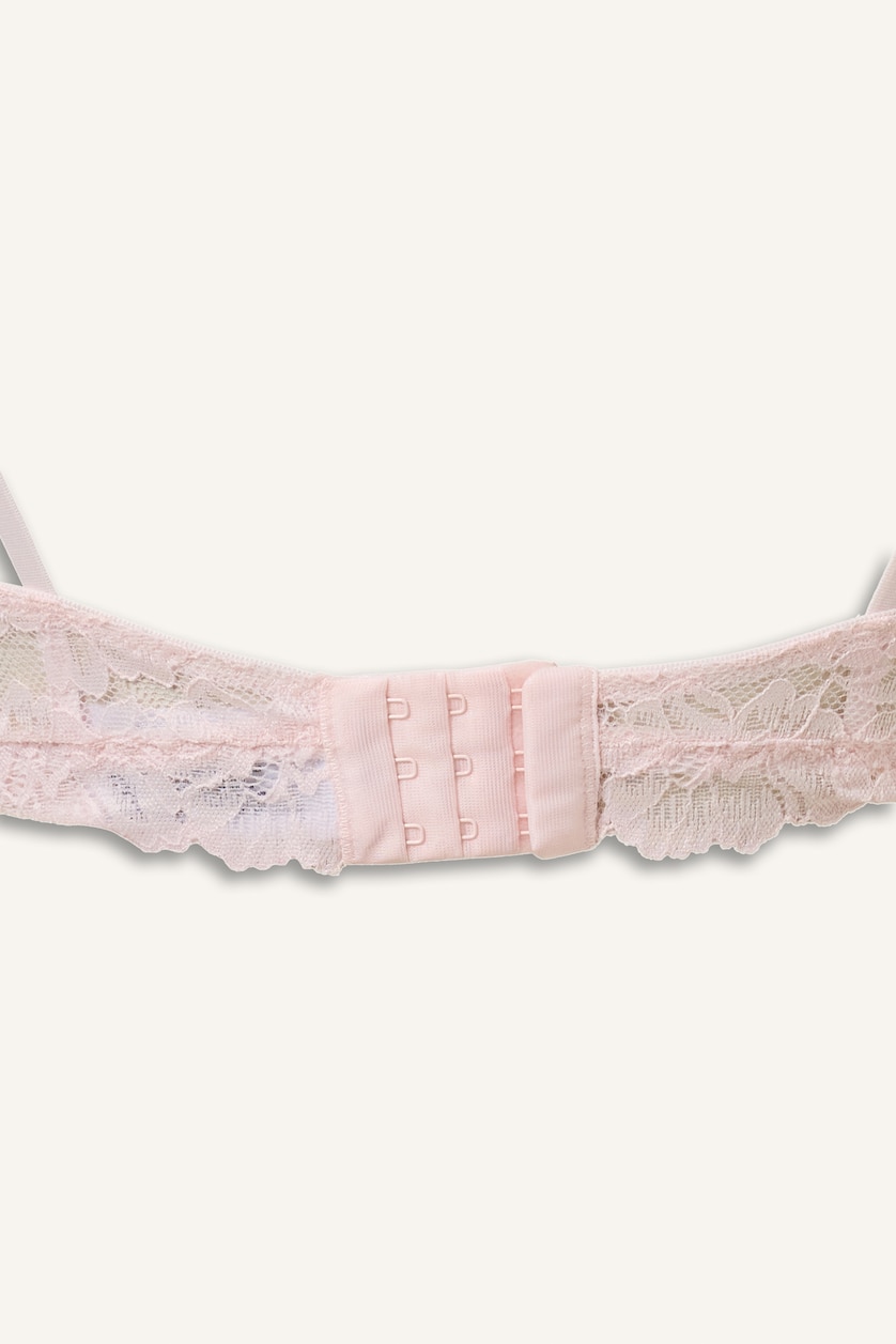 Kadın Açık Pembe Dantel Çıkarılabilir Kap Bralet Sütyen