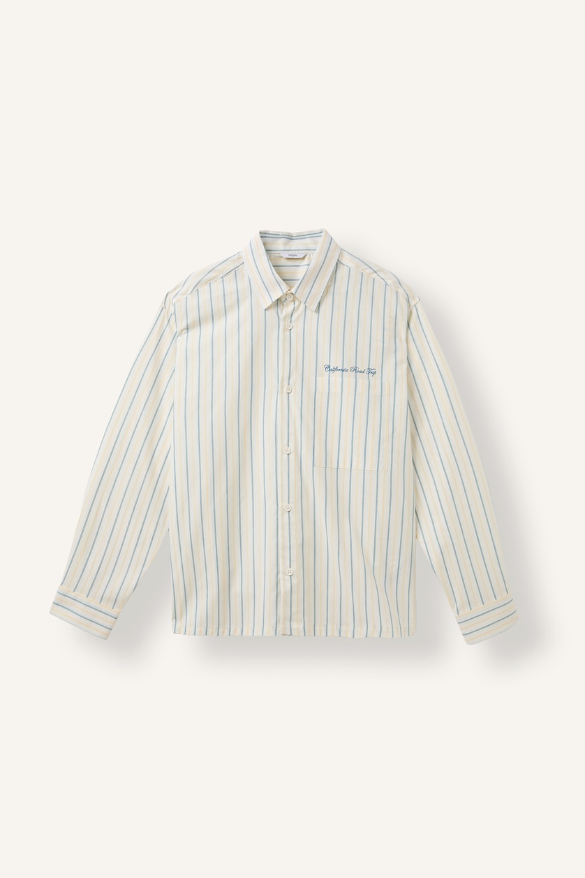 Men Ecru Boxy Fit Cotton Long Sleeve Shirt