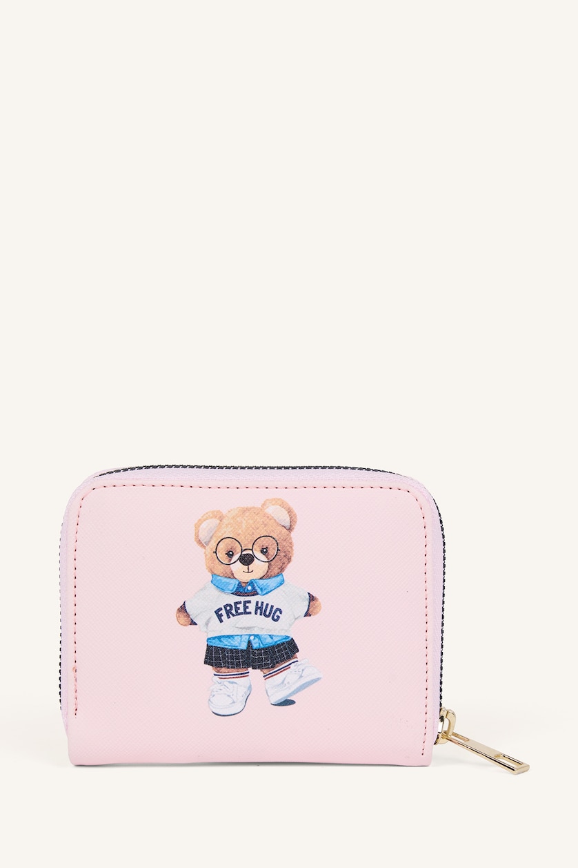 Women Light Pink Woman Faux Leather Wallets