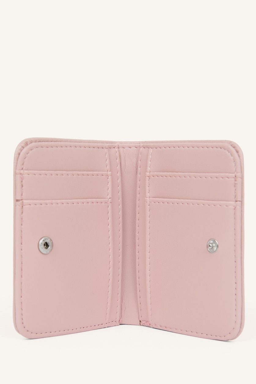 Kadın Açık Pembe Metal Detaylı Suni Deri Cüzdan