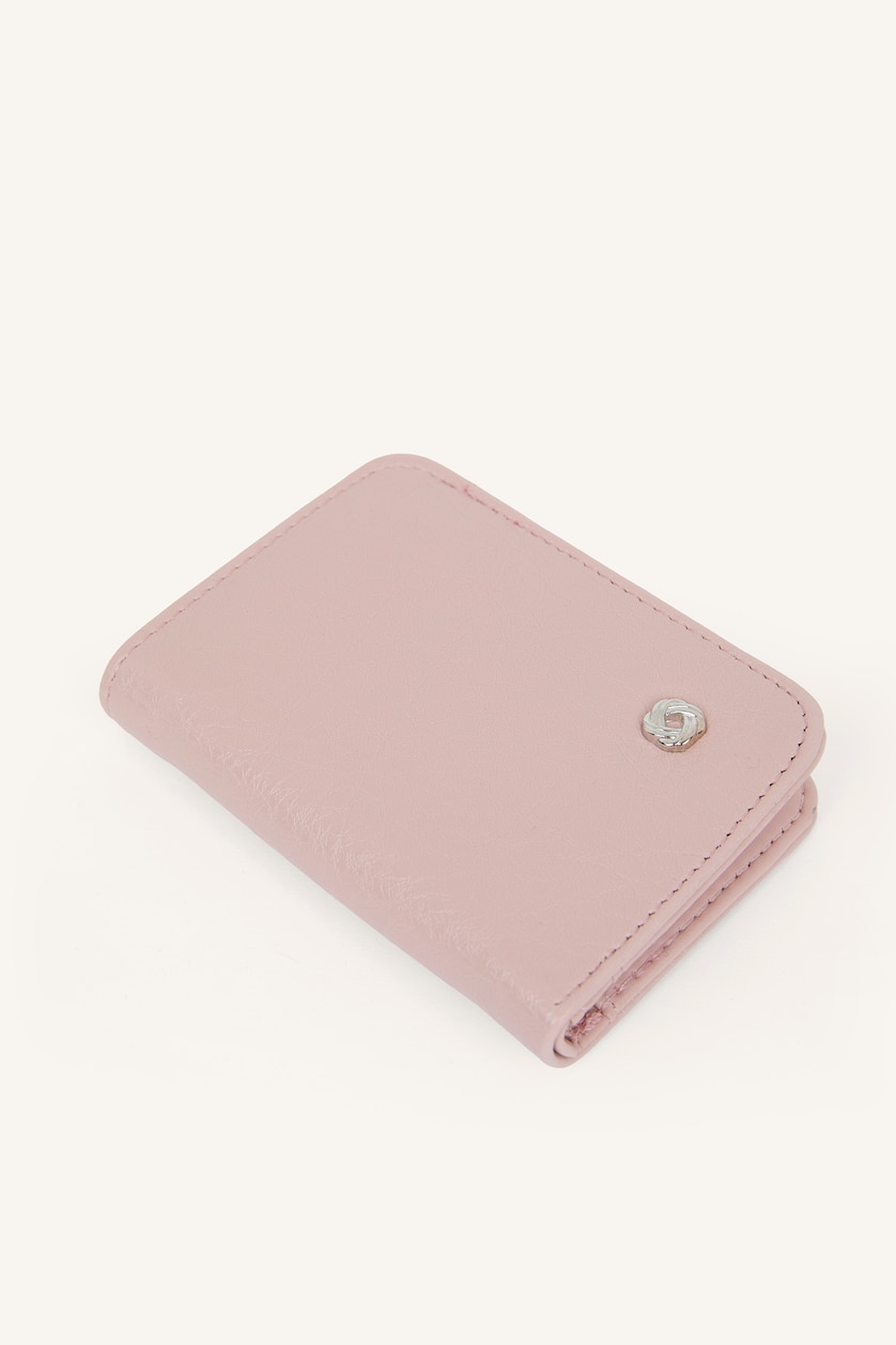 Kadın Açık Pembe Metal Detaylı Suni Deri Cüzdan