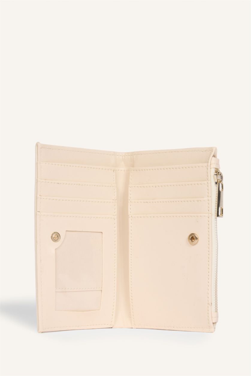 Women Beige Woman Faux Leather Wallets