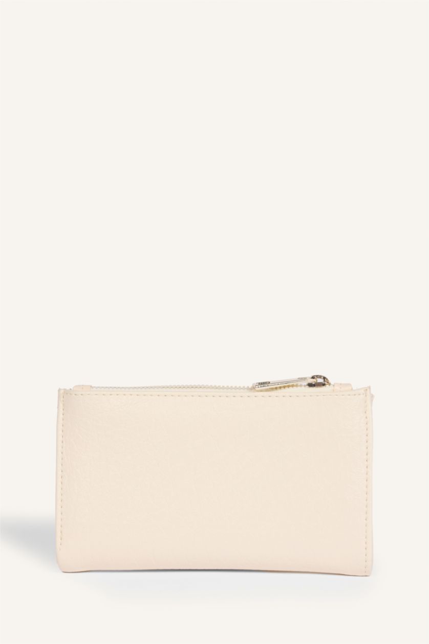 Women Beige Woman Faux Leather Wallets