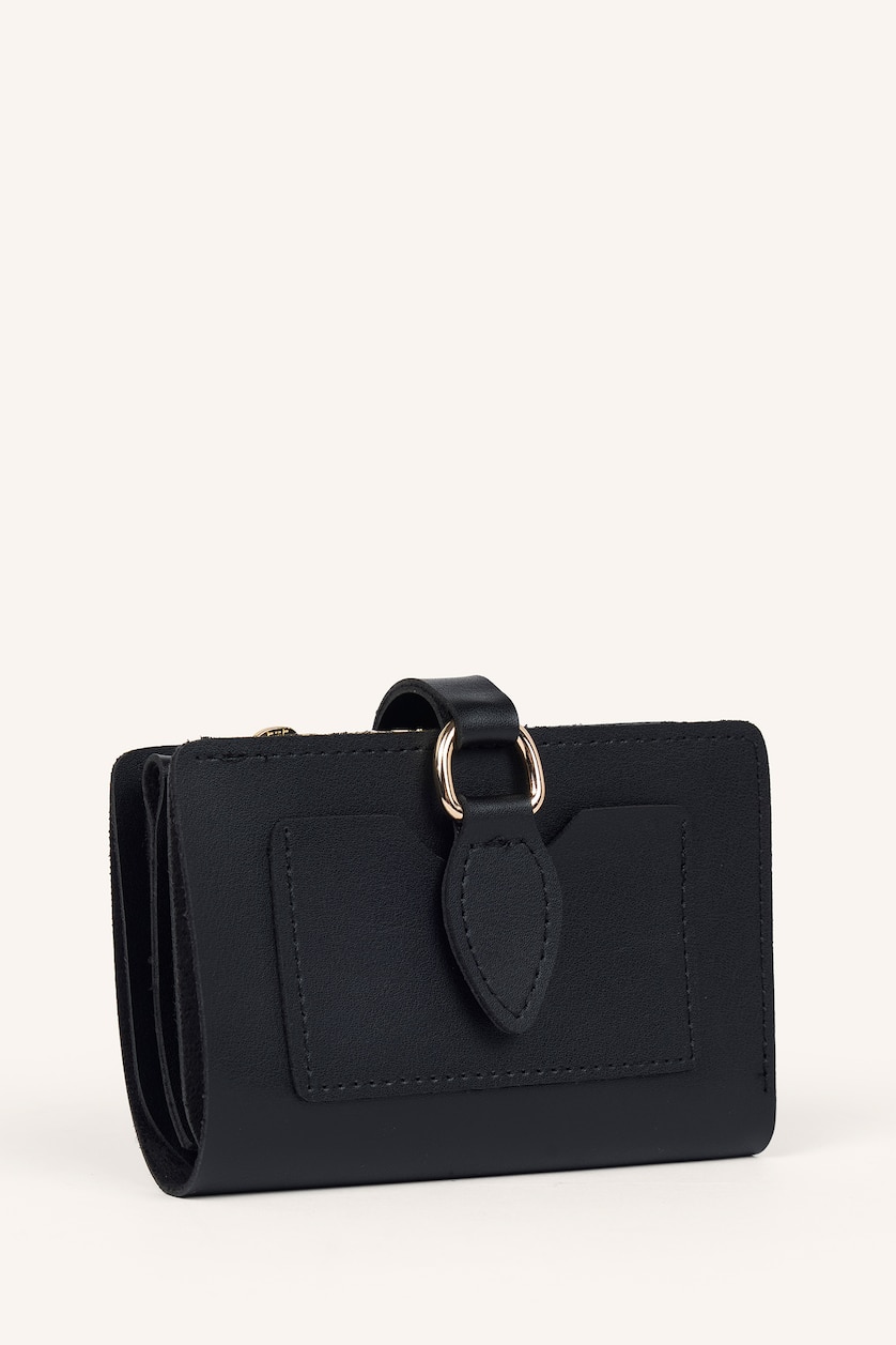Women Black Woman Faux Leather Wallets