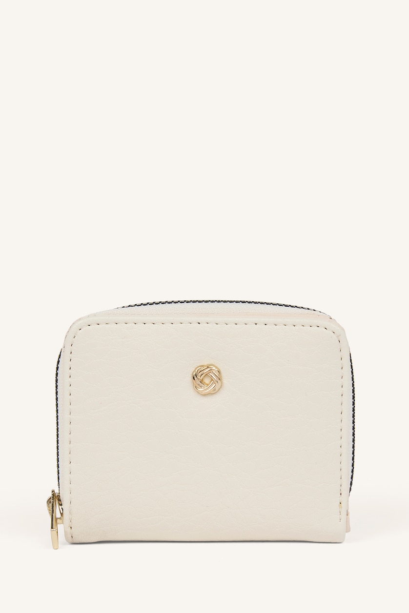 Women Beige Woman Faux Leather Wallets