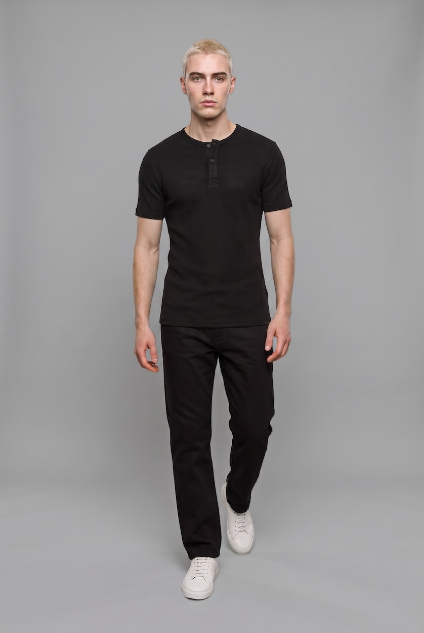 MAN Black Slim Fit Short Sleeve T-Shirt