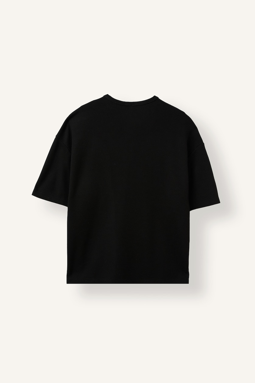 Men Black Slim Fit Short Sleeve T-Shirt