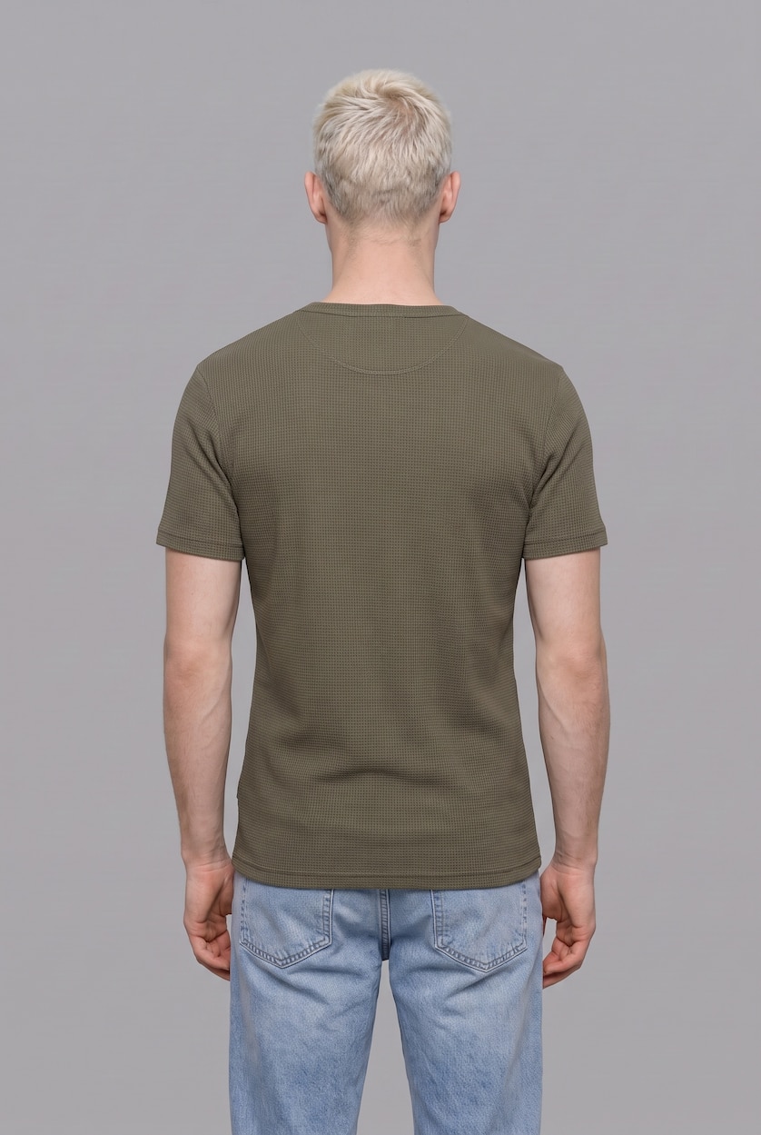 MAN Khaki Slim Fit Short Sleeve T-Shirt
