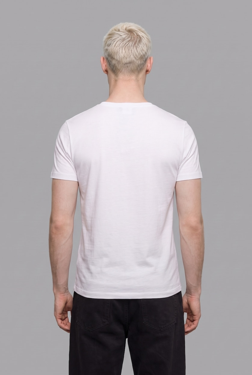 MAN White Slim Fit Short Sleeve T-Shirt